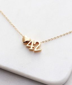 Team Necklace  Sports Necklace / Lucky Number Necklace / Lucky Number / Number Charm Necklace / Team Gift / Best Friend Gift / Lucky RYLO